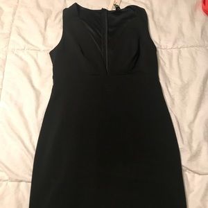 Low cut black dress
